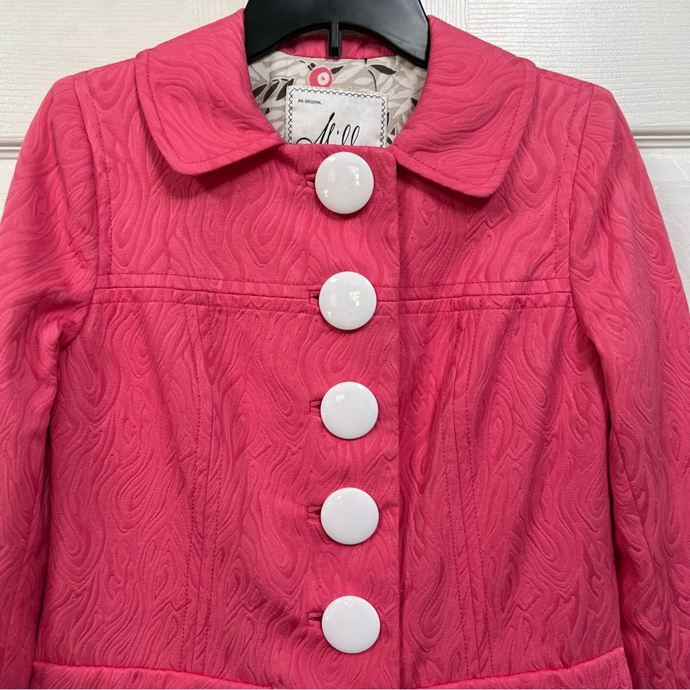 Milly of New York Pink Designer Vintage Style Light Coat Women’s Size 2 New $575 - Picture 5 of 16